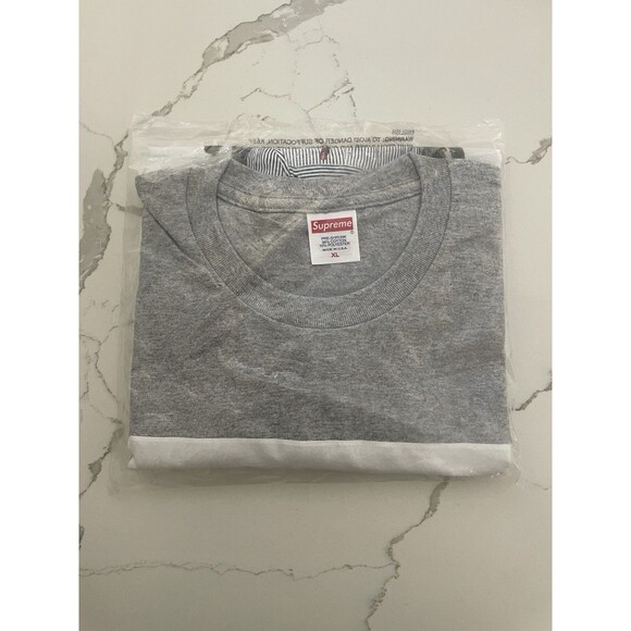 Supreme x Andre 3000 Tee Heather Grey FW22 FW22 T-Shirt Box Logo XL NEW - Picture 4 of 4